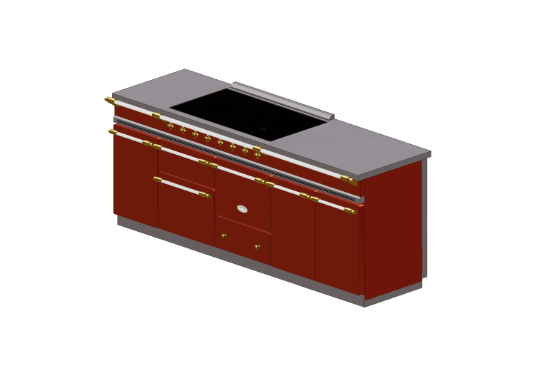 Cozinhas 3D - Fogão de indução - Lacanche - Chagny -... Cozinhas 3D - Fogão de indução - Lacanche - Chagny -...