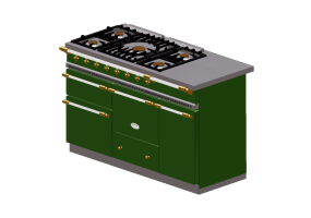 Cozinhas 3D - Fogão a gás - Lacanche - Chagny