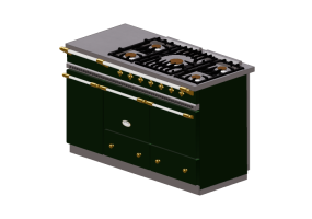3D Kitchens - Gas Cooker - Lacanche - Cluny