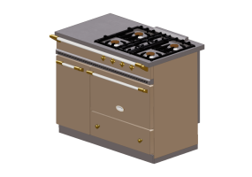 Cozinhas 3D - Fog&atilde;o a g&aacute;s - Lacanche - Chassagne Saulieu