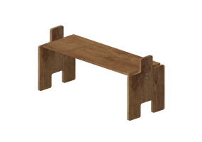 Sillas 3D - Banco de madera - Lekolar - 80987