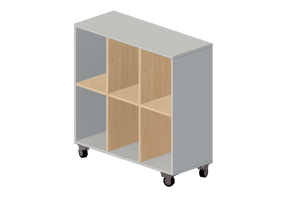 3D Bookshelves and Containers - Library with wheels - Lekolar - 81527
