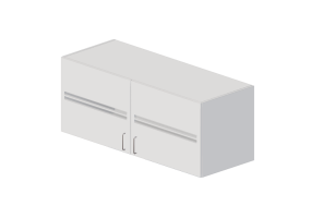 Arm&aacute;rios 3D - Arm&aacute;rio baixo de duas portas - Lekolar - 80703