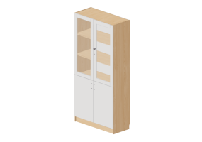 Wardrobes and Cabinets 3D - Two door panel Showcase - Lekolar - 80591