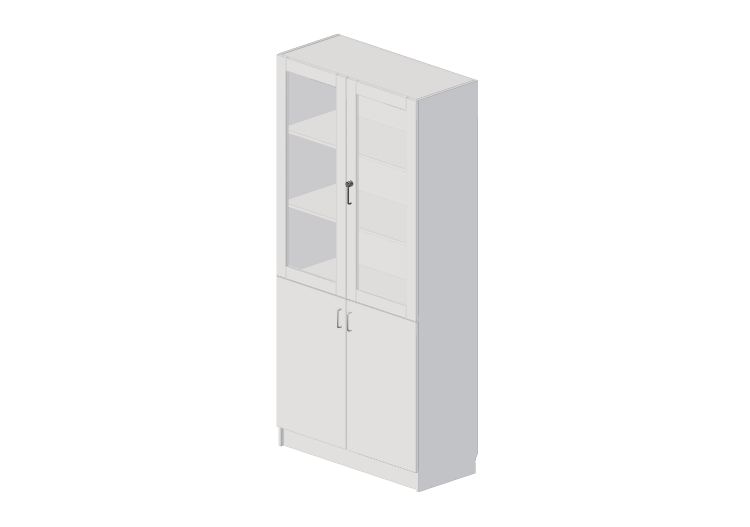 Armarios y Cómodas 3D - Vitrina de dos puertas - Lekolar -... Armarios y Cómodas 3D - Vitrina de dos puertas - Lekolar -...