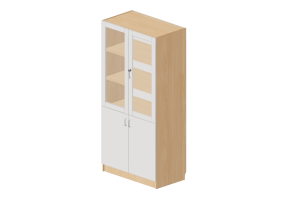 Armoires 3D - Petite vitrine avec deux vantaux - Lekolar 80592