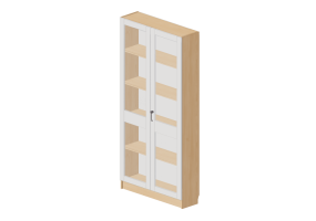 Armoires 3D - Petite vitrine avec deux vantaux - Lekolar - 80608