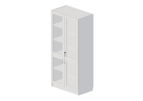 Wardrobes and Cabinets 3D - Two door panel showcase - Lekolar - 80604