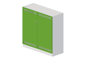 Wardrobes and Cabinets 3D - Two door panel Wardrobe - Lekolar - 80700/43