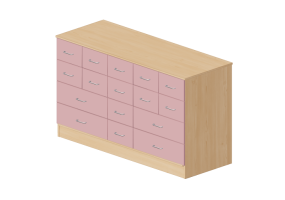 Armarios y Cómodas 3D - Cajonera con dieciséis cajones - Lekolar - 80704/61
