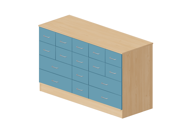 Wardrobes and Cabinets 3D - Cabinet with sixteen drawers -... Wardrobes and Cabinets 3D - Cabinet with sixteen drawers -...