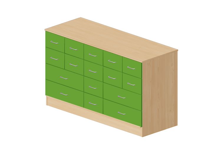 Wardrobes and Cabinets 3D - Cabinet with sixteen drawers -... Wardrobes and Cabinets 3D - Cabinet with sixteen drawers -...
