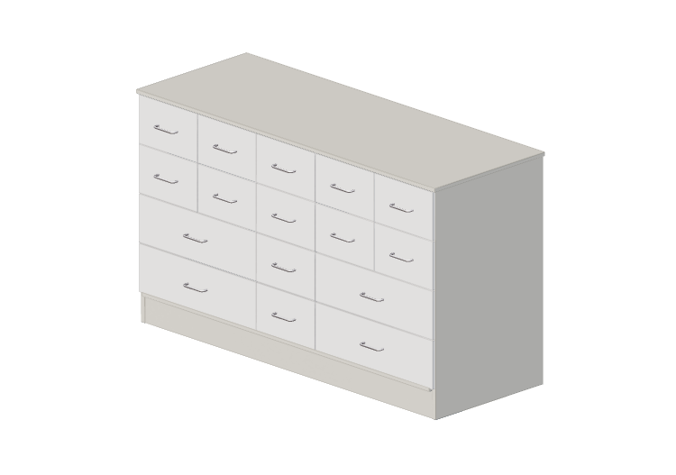 Armoires 3D - Commode avec seize tiroirs - Lekolar - 80706... Armoires 3D - Commode avec seize tiroirs - Lekolar - 80706...