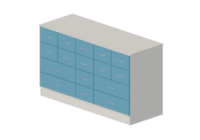 Wardrobes and Cabinets 3D - Cabinet with sixteen drawers - Lekolar - 80706/55
