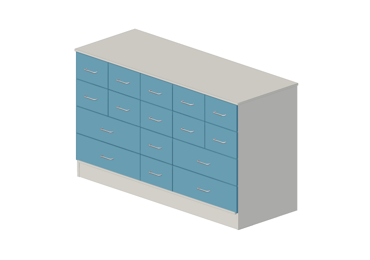 Armadi 3D - Cassettiera a sedici cassetti - Lekolar -... Armadi 3D - Cassettiera a sedici cassetti - Lekolar -...