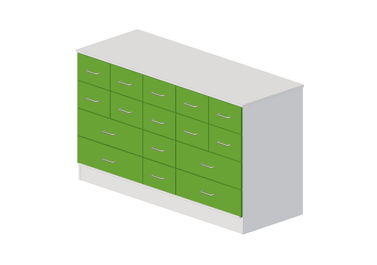 Wardrobes and Cabinets 3D - Cabinet with sixteen drawers -... Wardrobes and Cabinets 3D - Cabinet with sixteen drawers -...