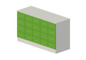 Wardrobes and Cabinets 3D - Cabinet with twenty drawers - Lekolar - 80709/43