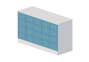 Wardrobes and Cabinets 3D - Cabinet with twenty drawers - Lekolar - 80708/55