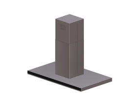 Eletrodom&eacute;sticos 3D - Coifa de parede de a&ccedil;o - Elica - Meridiana EDS
