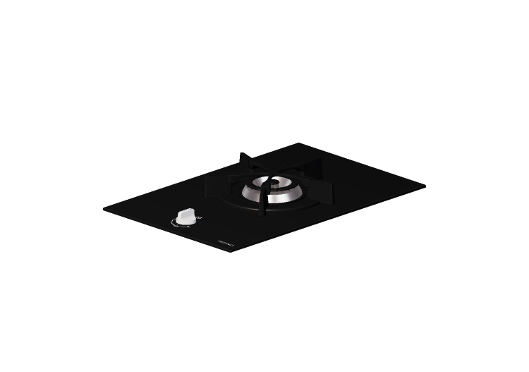 Eletrodomésticos 3D - Cooktop a gás embutido com boca única... Eletrodomésticos 3D - Cooktop a gás embutido com boca única...
