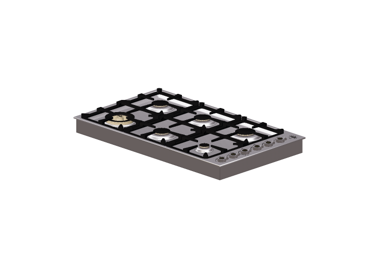 3D Electrical Appliances - Built-in Cooking hob with 6... 3D Electrical Appliances - Built-in Cooking hob with 6...
