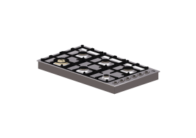 Elettrodomestici 3D - Piano cottura a gas da incasso 6 fuochi - Bertazzoni - QB36 6 00 X
