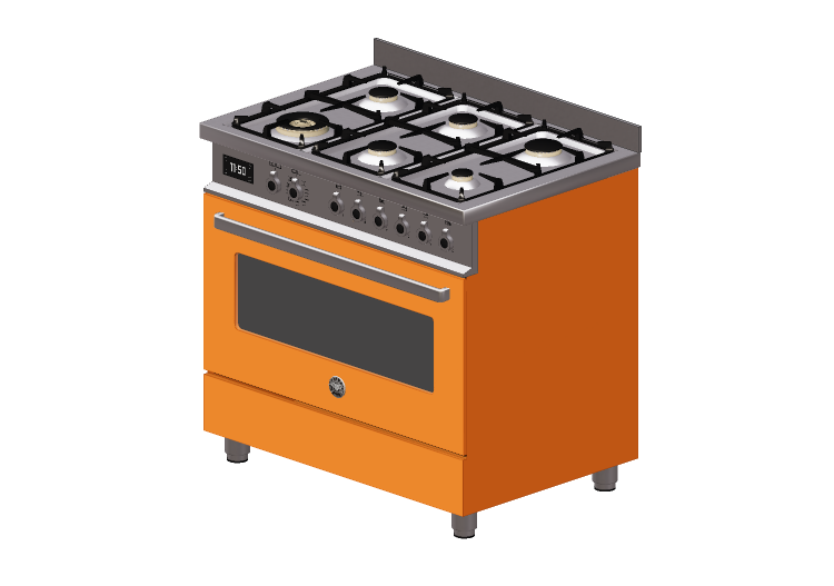 Elettrodomestici 3D - Cucina a gas 6 fuochi con forno... Elettrodomestici 3D - Cucina a gas 6 fuochi con forno...