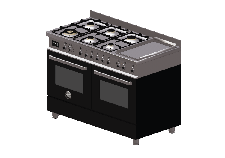 Electroménagers 3D - Cuisine à gaz 6 feux avec deux fours... Electroménagers 3D - Cuisine à gaz 6 feux avec deux fours...
