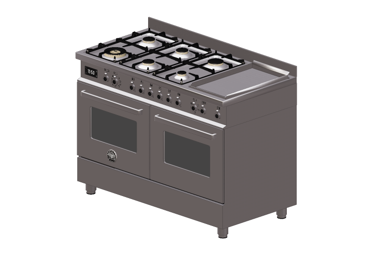 Elettrodomestici 3D - Cucina a gas 6 fuochi con due forni... Elettrodomestici 3D - Cucina a gas 6 fuochi con due forni...