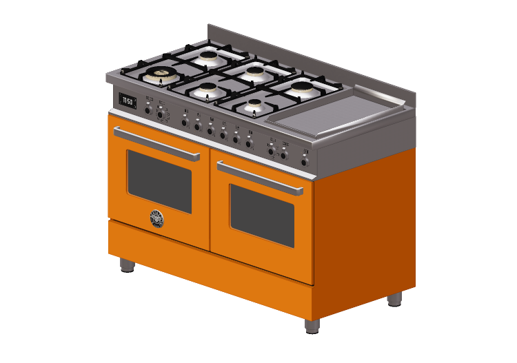Elettrodomestici 3D - Cucina a gas 6 fuochi con due forni... Elettrodomestici 3D - Cucina a gas 6 fuochi con due forni...