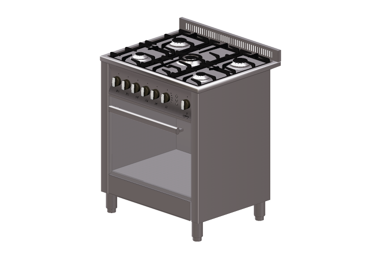 Electroménagers 3D - Cuisine à gaz 4 feux avec four à gaz -... Electroménagers 3D - Cuisine à gaz 4 feux avec four à gaz -...