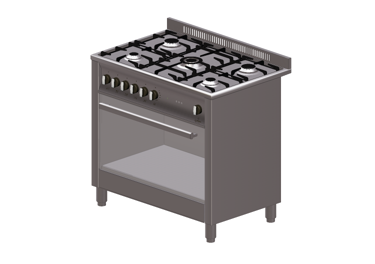 Eletrodomésticos 3D - Fogão a gás 6 bocas com forno a gás -... Eletrodomésticos 3D - Fogão a gás 6 bocas com forno a gás -...