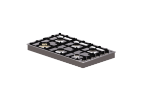 Electrom&eacute;nagers 3D - Table de cuisson &agrave; gaz encastrable 6 feux - Bertazzoni - QB36M 6 00 X