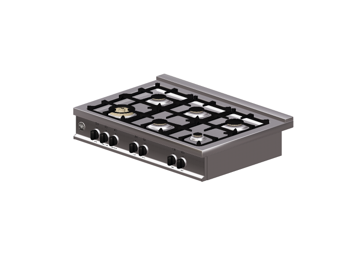 Elettrodomestici 3D - Piano cottura a gas da incasso 6... Elettrodomestici 3D - Piano cottura a gas da incasso 6...