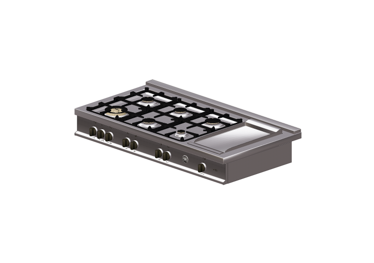 Electrodomésticos 3D - Placa de cocina a gas empotrada 6... Electrodomésticos 3D - Placa de cocina a gas empotrada 6...