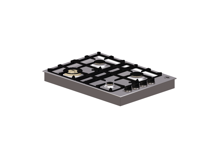 Eletrodomésticos 3D - Cooktop a gás embutido 4 bocas -... Eletrodomésticos 3D - Cooktop a gás embutido 4 bocas -...