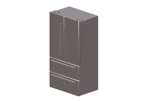Eletrodom&eacute;sticos 3D - Geladeira combinada de instala&ccedil;&atilde;o livre - Bertazzoni - REF36X