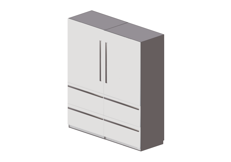 Electroménagers 3D - Réfrigérateur combiné encastrable -... Electroménagers 3D - Réfrigérateur combiné encastrable -...
