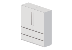 3D Electrical Appliances - Combined built-in refrigerator - Liebherr - SBS 40HS1