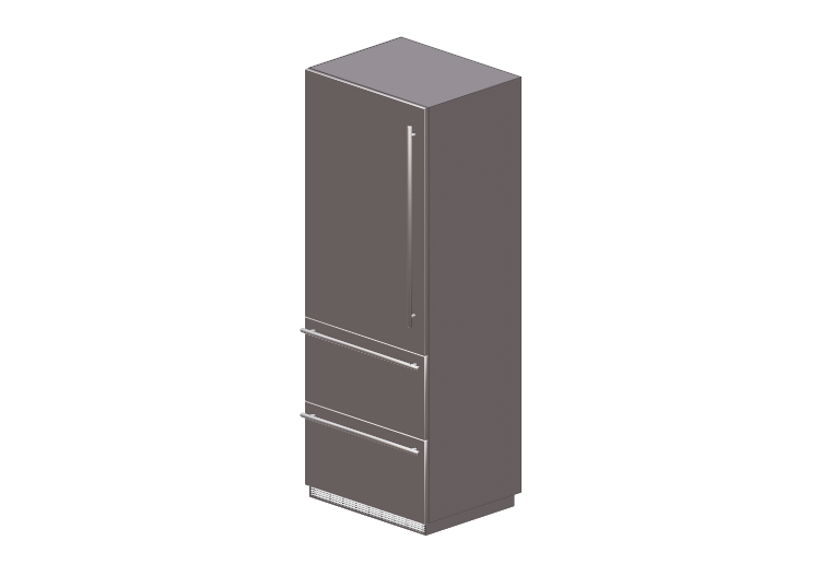 Elettrodomestici 3D - Frigorifero combinato da incasso -... Elettrodomestici 3D - Frigorifero combinato da incasso -...