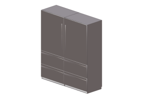 Eletrodom&eacute;sticos 3D - Geladeira combinada embutida - Liebherr - SBS 40S1