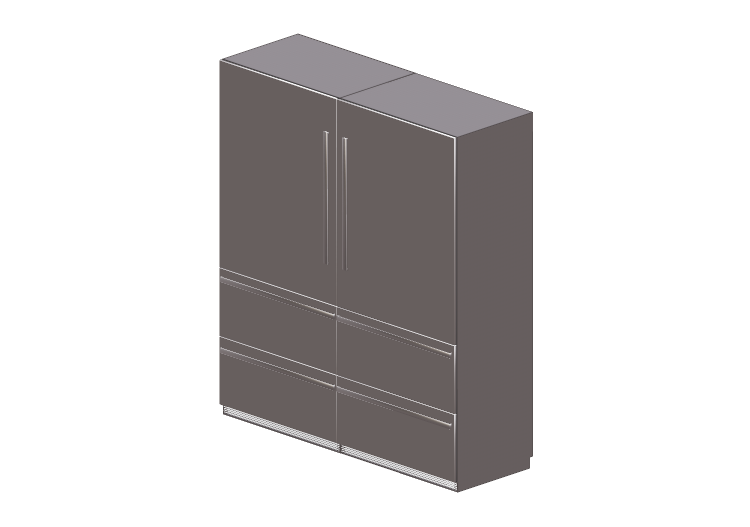 3D Haushaltgeräte - Kombinierter Einbaukühlschrank -... 3D Haushaltgeräte - Kombinierter Einbaukühlschrank -...