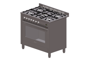 Eletrodom&eacute;sticos 3D - Fog&atilde;o a g&aacute;s 5 bocas com forno el&eacute;trico - Lofra - PG96MFR/DCI