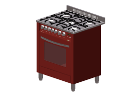 3D Electrical Appliances - Gas cooker with 5 burners and electric oven - Lofra - PR76MFT/C