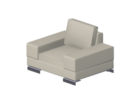 Poltronas y Sof&aacute;s 3D - Sof&aacute; 1 plaza de cuero - Giulio Marelli - Albert 9AB101