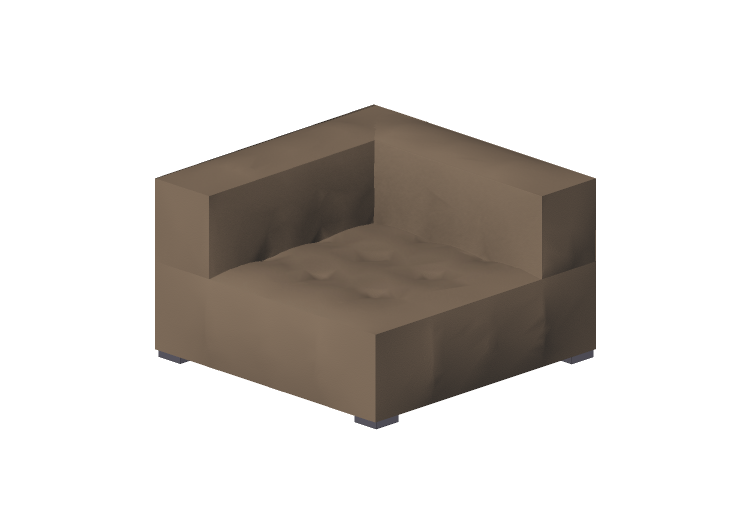 Divani 3D - Pouff con schienale e bracciolo in pelle -... Divani 3D - Pouff con schienale e bracciolo in pelle -...
