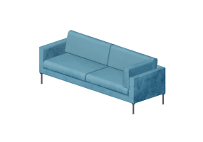Chairs and Sofas 3D - Modular upholstered leather sofa - Giulio Marelli &ndash; Cubic 9CX301
