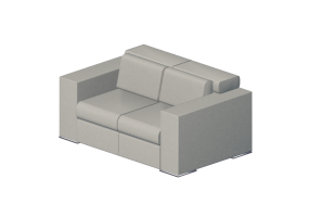 Poltronas y Sof&aacute;s 3D - Sof&aacute; dos plazas de cuero - Giulio Marelli &ndash; Richmond 9RH201