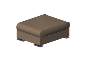 Chairs and Sofas 3D - Leather modular sofa pouf - Giulio Marelli &ndash; Rolly 9RL105