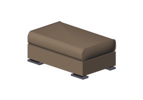 Chairs and Sofas 3D - Leather modular sofa pouf - Giulio Marelli &ndash; Rolly 9RL107
